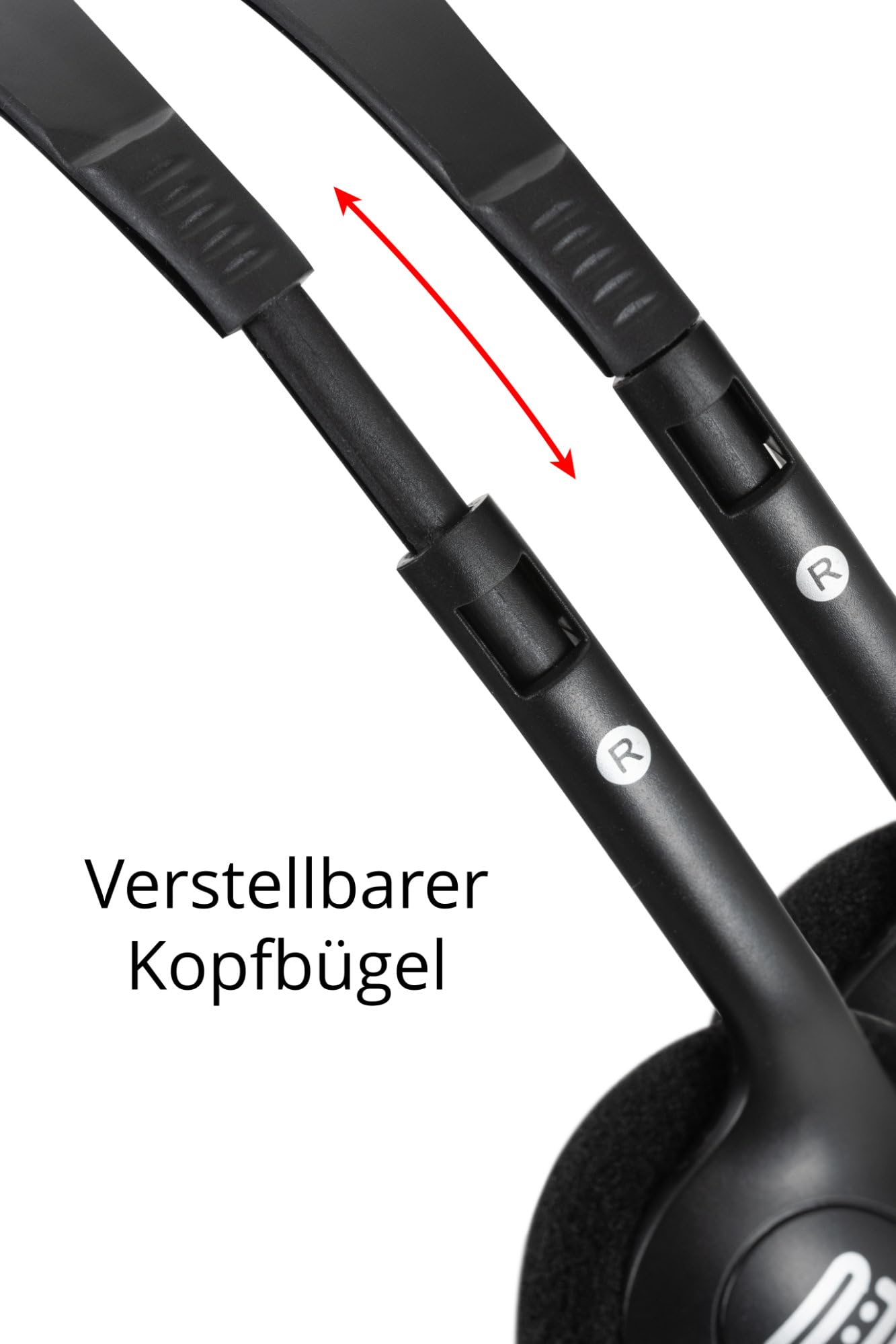 Pronomic KH-10BK HiFi Leicht Kopfhörer (nur 50g Gewicht, Verstellbarer Kopfbügel, ideal für MP3-Player, TV, E-Piano, E-Drum, Fieldrecorder & Reise) schwarz