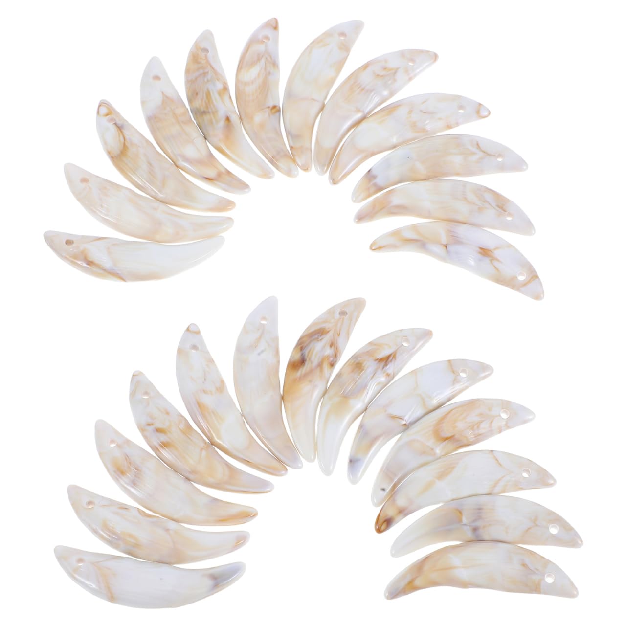 Healvian Wolf Tooth Charm Plastic 25 pack Diy Halloween Jewelry