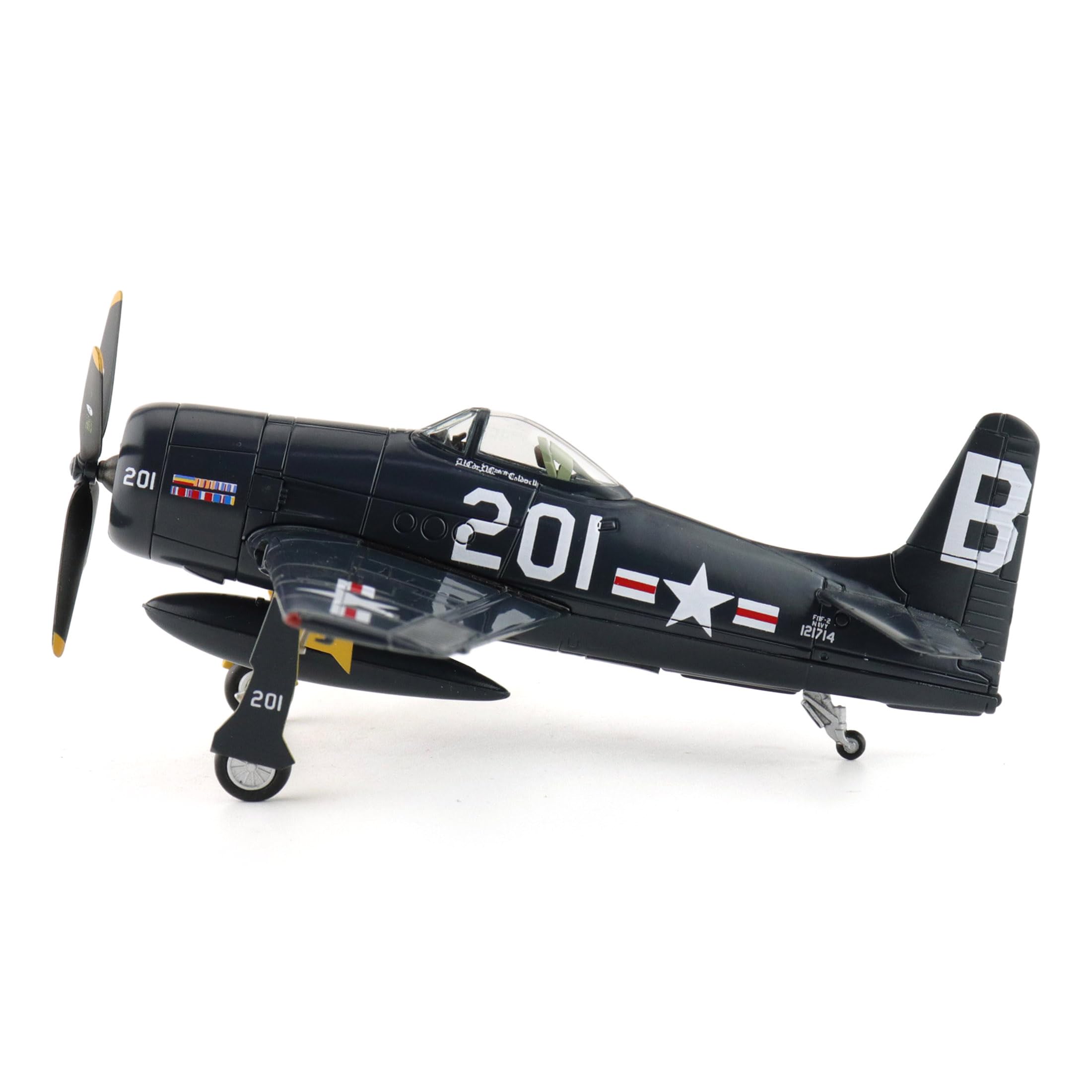 Hobby Master | Replica di aerei militari in scala 1:72 | F8F-2P Bearcats 121714, USN, Duxford 2014 (aereo restaurato) | Modello SM1014