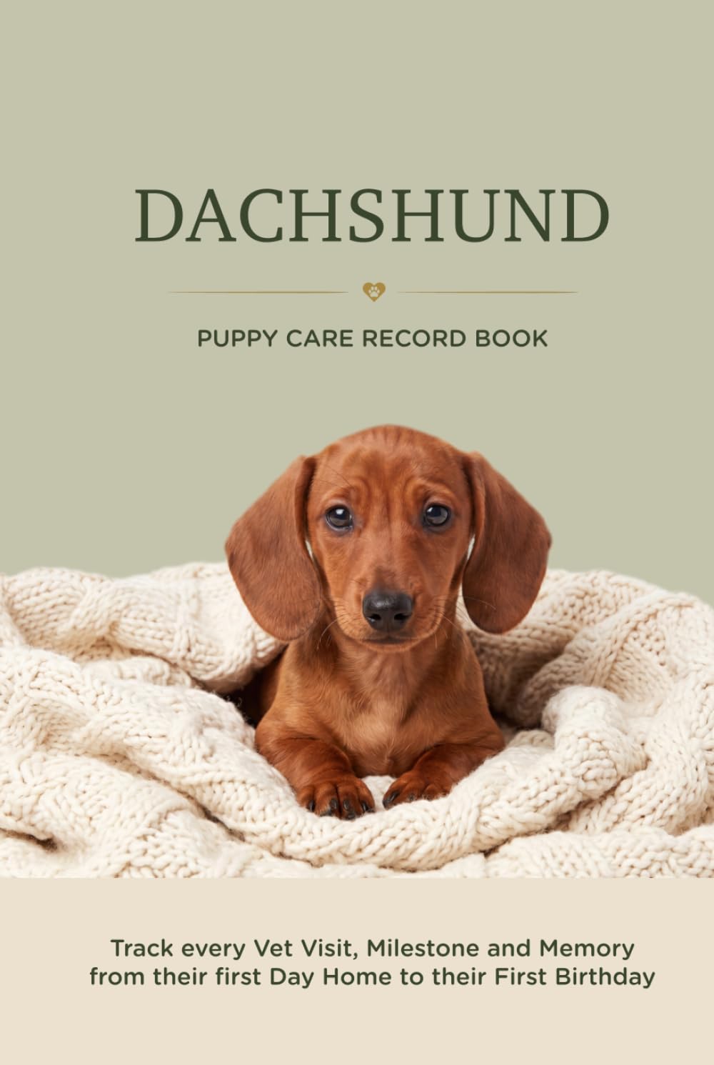 Dachshund Puppy Care Record Book: Track Every Vet Visit, Milestone and Memory From Their First Day Home to Their First Birthday
