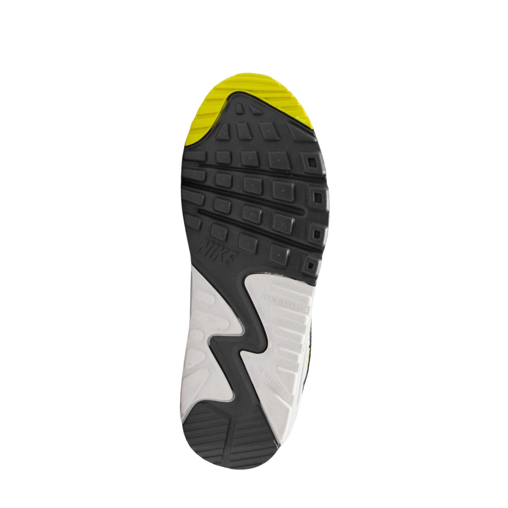 NIKE Air Max 90 (GS) Sneakers Junior Ragazzi, Bianco/Grigio/Giallo - IQ0098-100