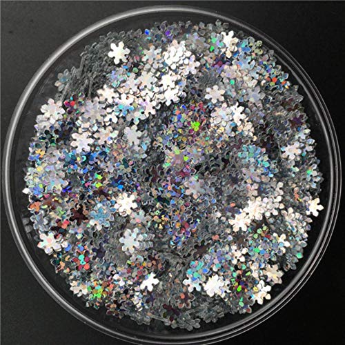 ALENAOO 20g Laser Silber Mix Form PVC lose Pailletten Glitter Paillettes für Nail Art Maniküre, Hochzeitskonfetti…