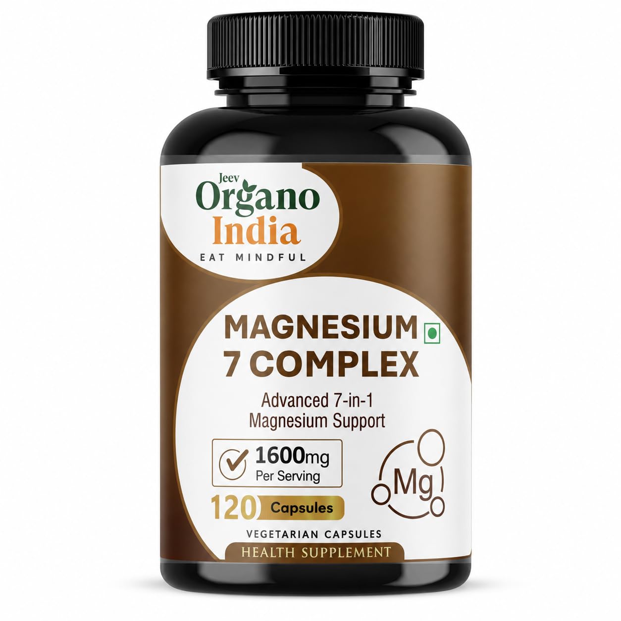 magnesium 7 complex, 1600mg per serving, 120 capsules | advanced 7-in-1 formula, dietary supplement, 7 forms of magnesium, high potency blend, daily wellness support
