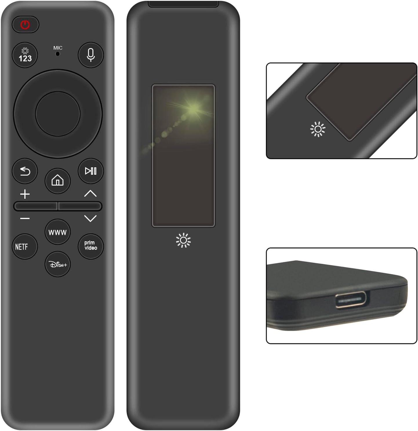 Replacement Voice Remote Control Compatible with Samsung Smart TV QN50QN90CAFXZA QN75Q60CAFXZA QN55QN85CAFXZA QN55QN90CAFXZA QN85QN85CAFXZA QN85Q70CAFXZA QN85QN90CAFXZA QN43QN90CAFXZA QN50Q80CAFXZA
