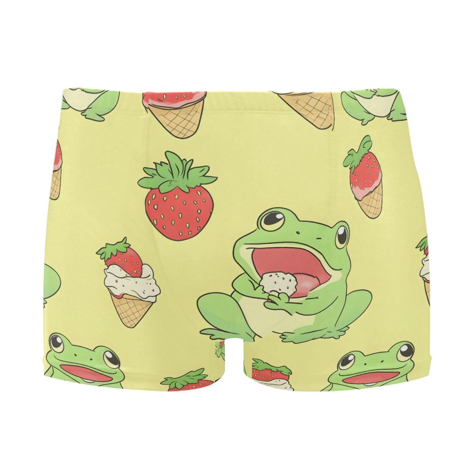 UMIRIKO Cute Frogs Strawberry Mens Swim Trunks Swimwear Bathing Suit Swim Brief Square Leg Board Short S-3XL 202b8442