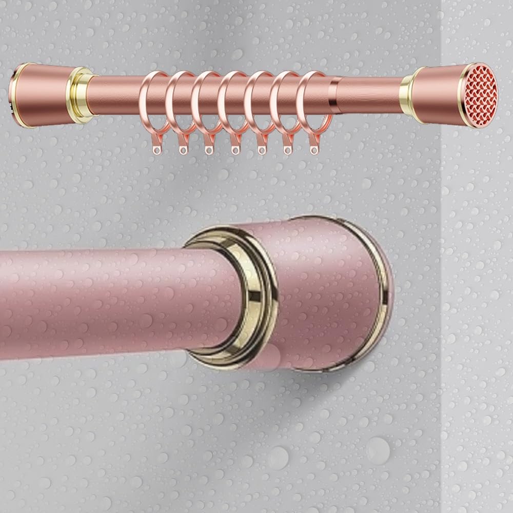 Tringle sans perçage extensible : installez votre rideau de douche en un geste