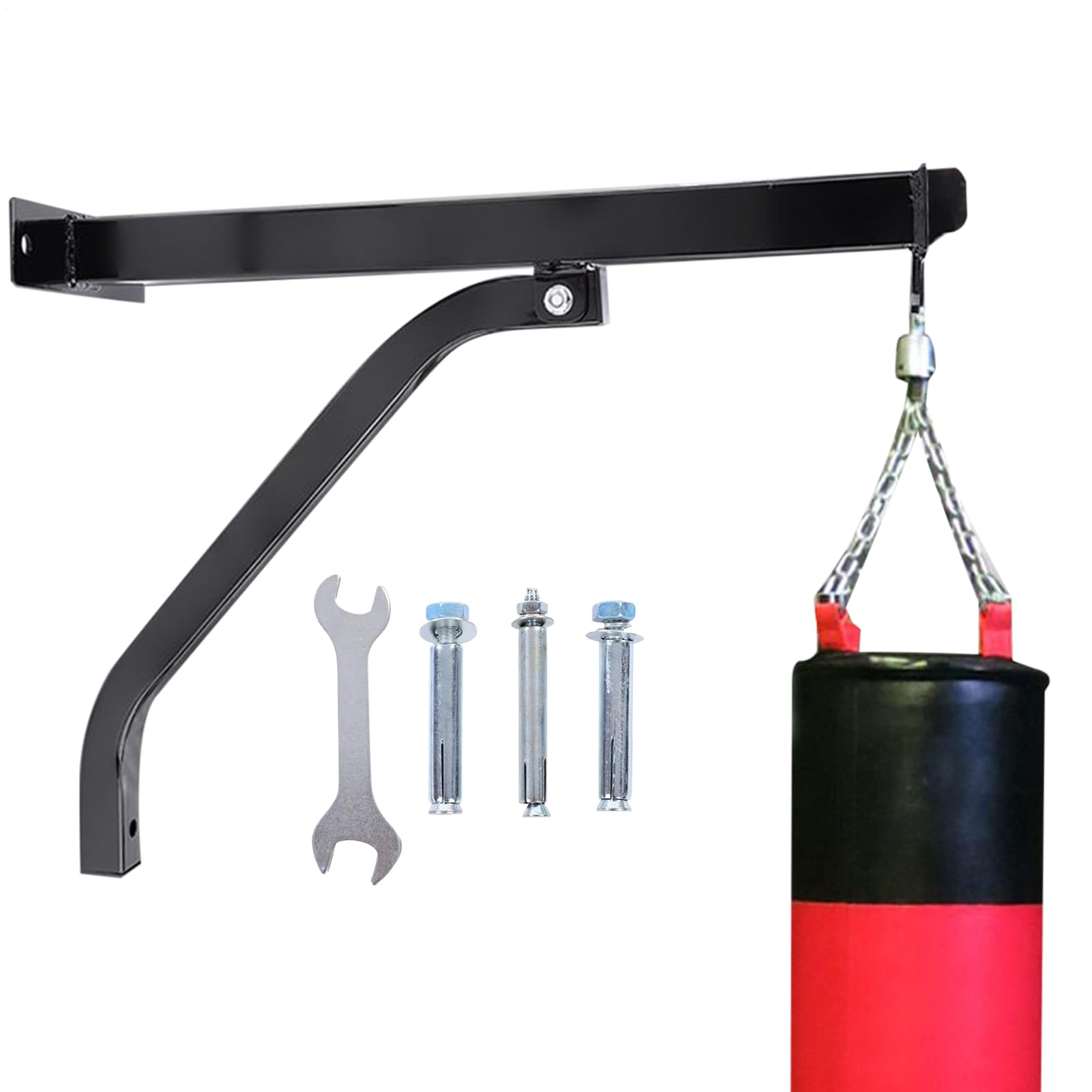 Supporto a Parete per Punching Bag Montaggio a Muro per Sacco da Boxe | Capacità di Carico 150 Kg Accessorio Palestra Casa per Allenamenti Boxe Kickboxing Thai