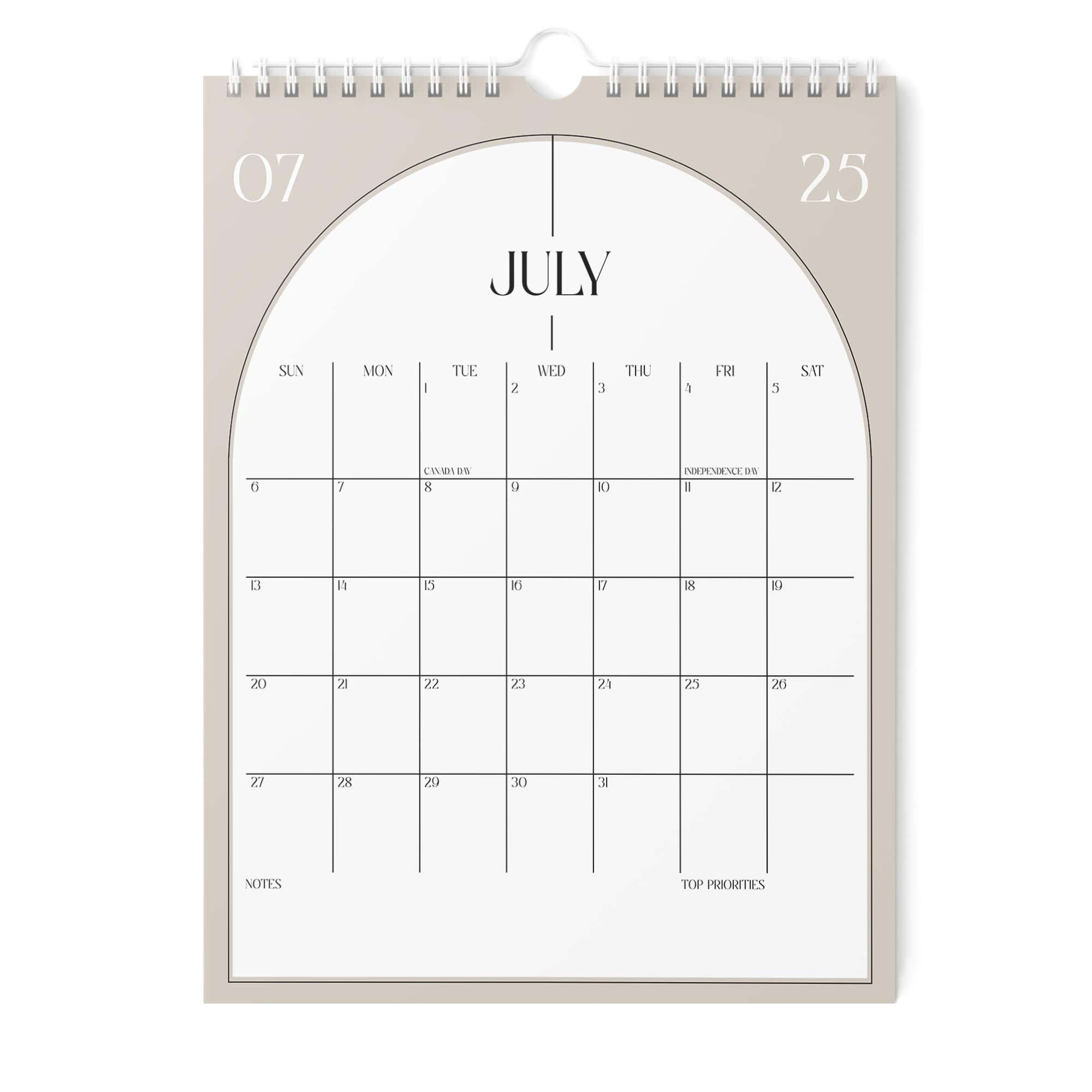 Karto Wall Calendar 2025-2026 - Vertical 8.5x11 inch July 2025 to December 2026 - Boost Your Productivity and Easy Planning with the Aesthetic Monthly