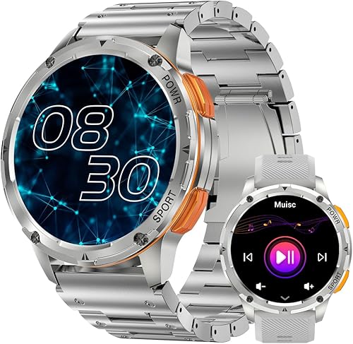 FILIEKEU Relojes inteligentes para hombres (respuestashacer llamadas), batería grande de 400 mAh, resistente al agua hasta 164.0 ft, rastreador de