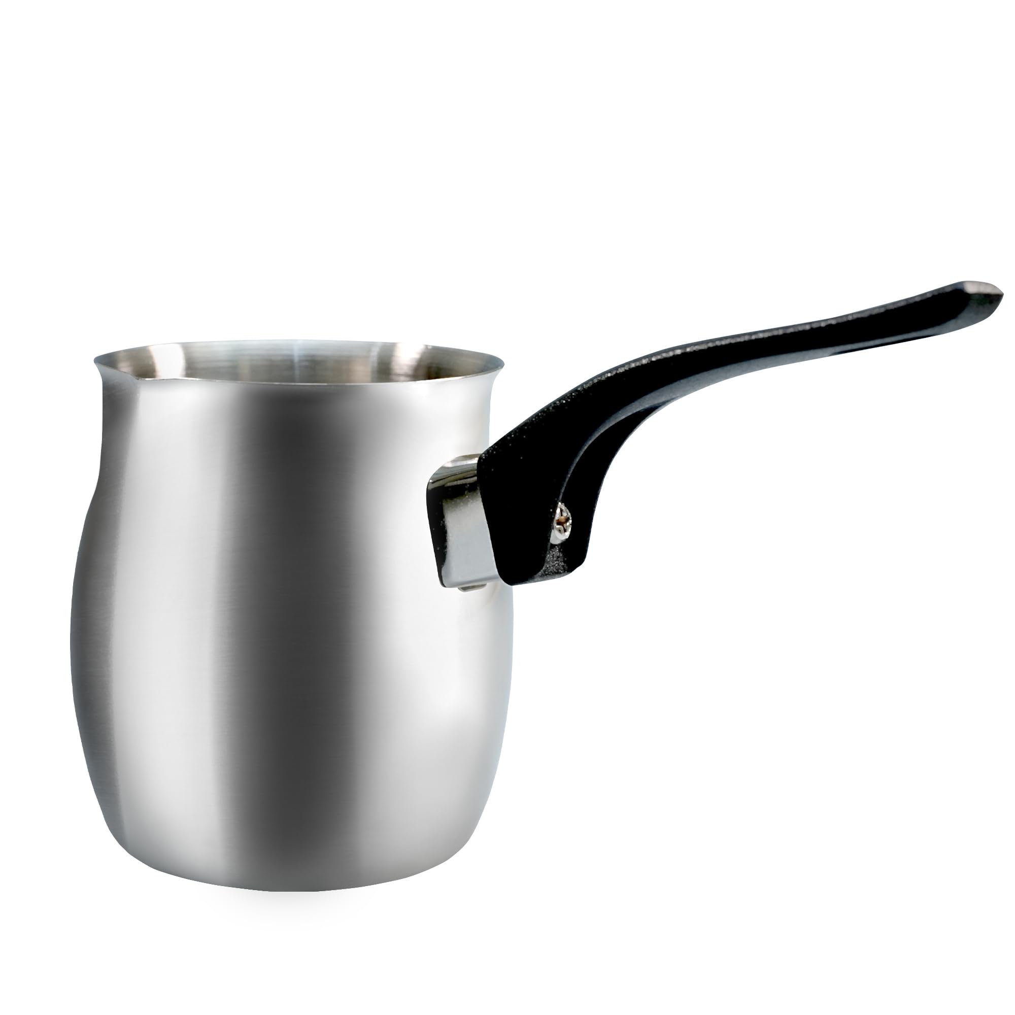 HomePro Stainless Steel Turkish Coffee Maker - Toxin-Free turkish coffee pot, Naturally Non-Stick Cezve for Induction & Gas Stove - Warmer for Traditional Brew Professional Warmer for Coffee [800 ml]