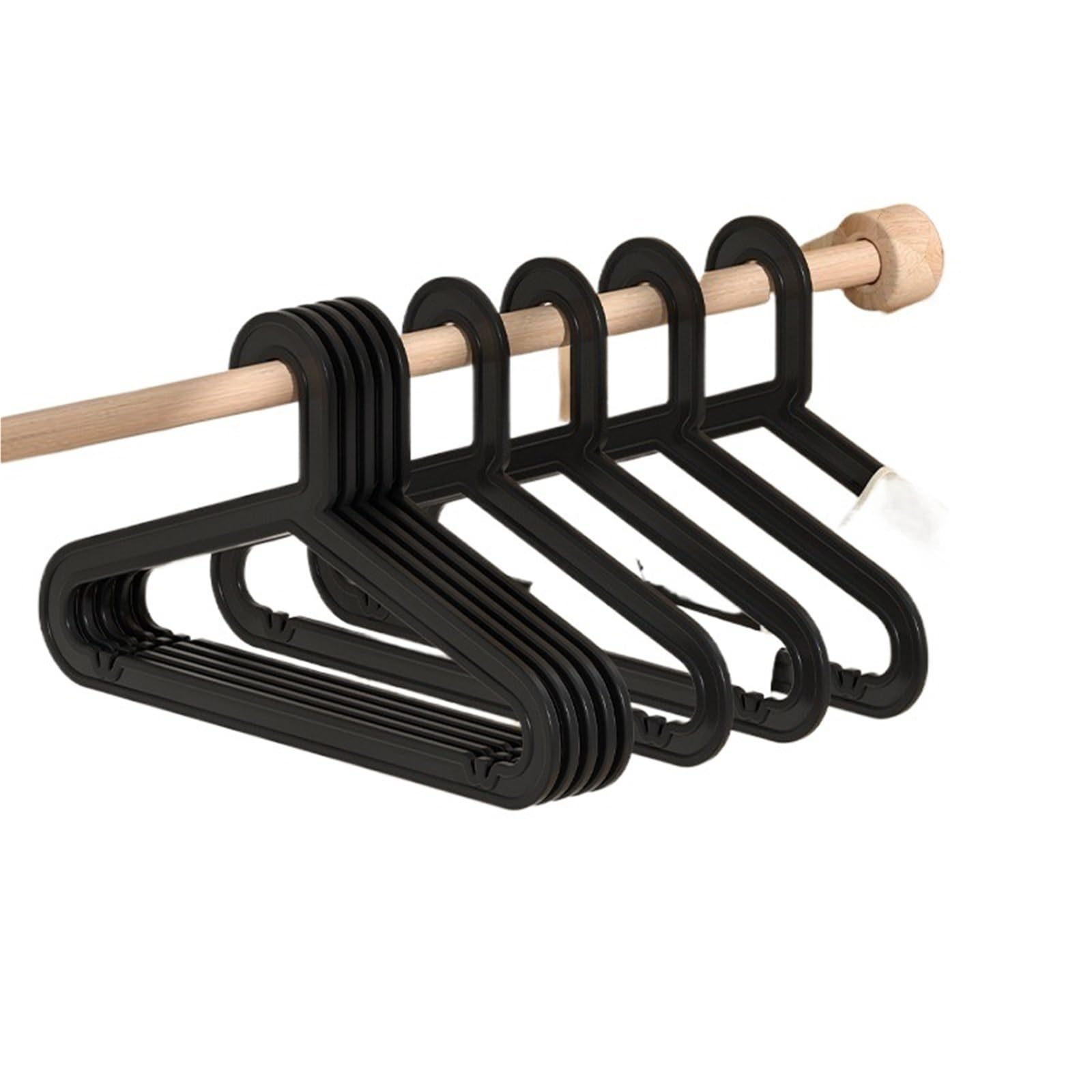Hangers Non-slip Coat Rack Plastic Thicker Models Of Drying Dormitory Household Non-marking Clothes Props Racks(Black,10Pcs)