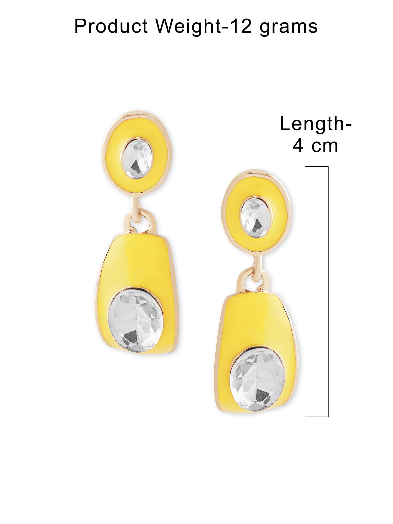 Enamel Contemporary Drop Earring For Women