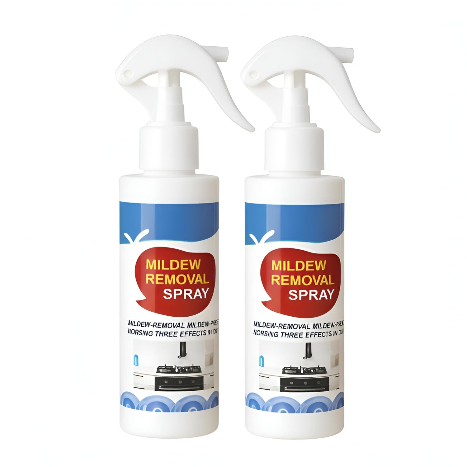 Powerful Mold Remover Spray Each 200ml, Fast Acting & Effective on Walls, Ceilings, Tiles & Bathroom Surfaces – Removes Stubborn Mold, Mildew & Odors, Non-Toxic Formula for Home Use, Pack of 2