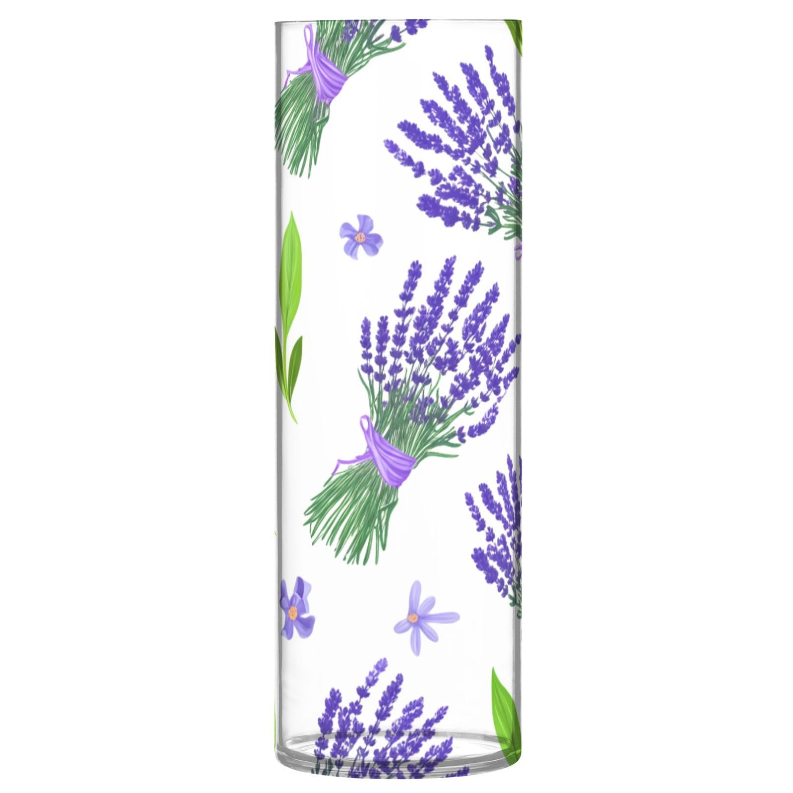 JUMBEAR Jarrón de lavanda para flores, jarrón transparente rústico para decoración del hogar para casa de campo moderna, ideal para estante, mesa y decoración de entrada