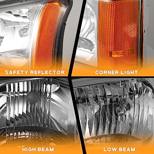 Image of WEELMOTO Headlights for 03-07 Chevy Silverado1500 /2500 /3500 /1500HD /2500HD