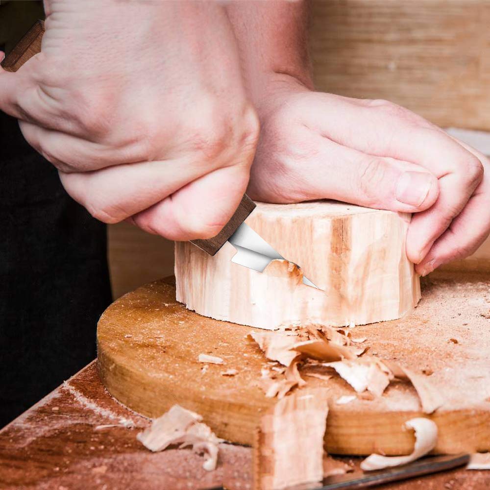 Juego de Cuchillos para Tallar Madera, Juego de Herramientas de Tallado para Carpintería de Bricolaje y Tallar Oficios para Carpintero, ideal para Principiantes y Profesionales Escultores