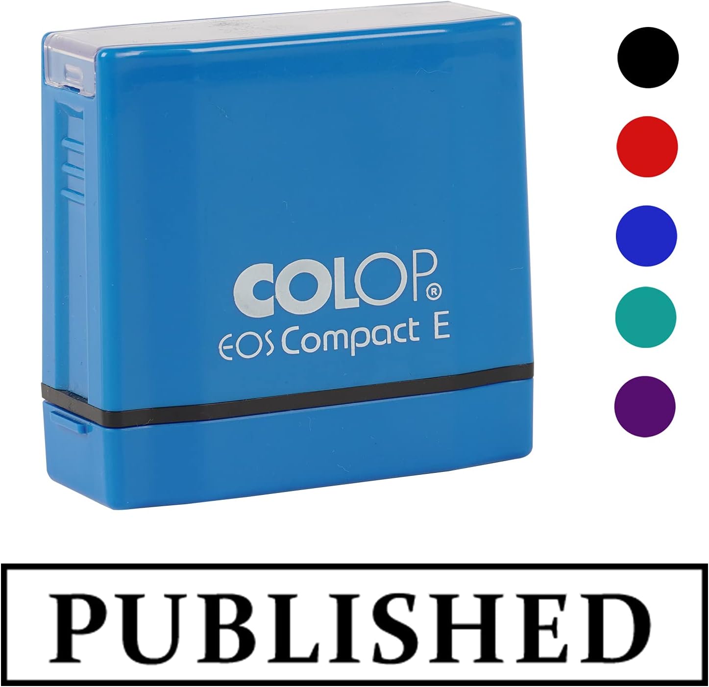 Published Self Inking Rubber Stamp, Pre-Inked Office Stamp- Home Office Business Stationery, Red- 42 x 9 mm