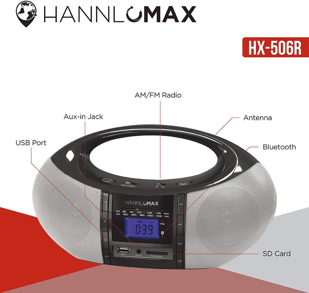 Black Friday - 50% OFF HANNLOMAX HX-506R Portable AM/FM Radio, Bluetooth, USB/SD Slot for MP3 Playback, Aux-in, AC/DC Dual Power Source (Black) One-Day Sale: Up to 50% Off HANNLOMAX HX-506R Portable AM/FM Radio, Bluetooth, USB/SD Slot for MP3 Playback, Aux-in, AC/DC Dual Power Source (Black)