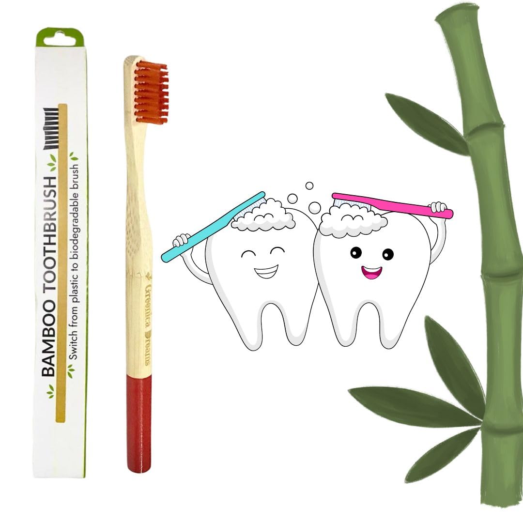 Spazzolino da denti in bambù, ecologico, biodegradabile, setole morbide, cura personale, uso quotidiano, (Adult bamboo toothbrush, 15, unità)