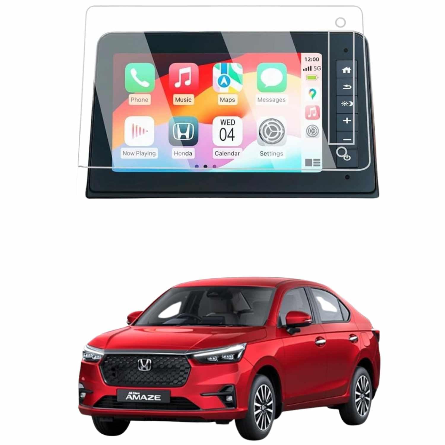 screen protector for screen protector for honda amaze 2026+ & elevate with 8 inch infotainment amaze 2025 facelift vvxzx elevate vvx 2023 - running company fit gps stereo display film anti scratch water resistant hd clear high-touch sensit
