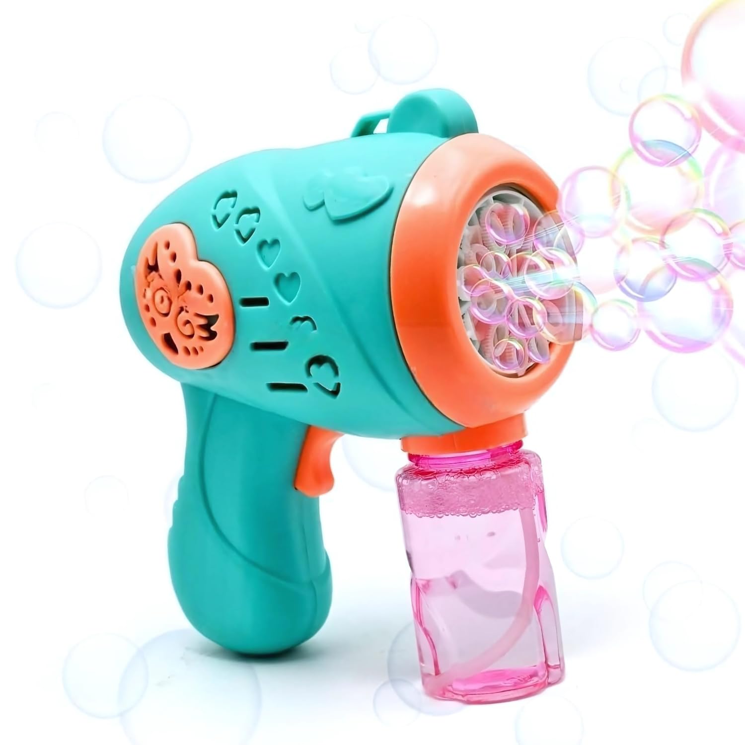 Bubble Gun Toy for Kids with No Spill Design, Automatic Gun Machine for Boys & Girls, Best Birthday Gift for Kids Age 3+ Years - 1 Bubble Solution