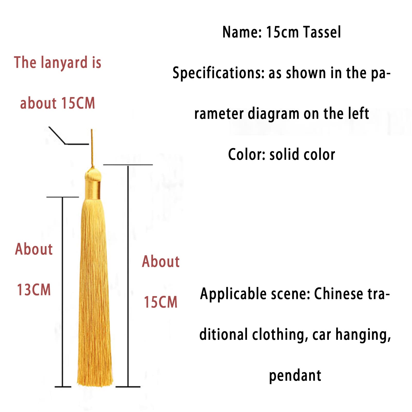 Quasten Chinesische Schwertquaste, Quasten, weiche handgefertigte Quasten mit Kordelschlaufe zur Herstellung von Souvenirs, DIY-Bastelzubehörprojekten, Lesezeichen, Pink(Yellow)
