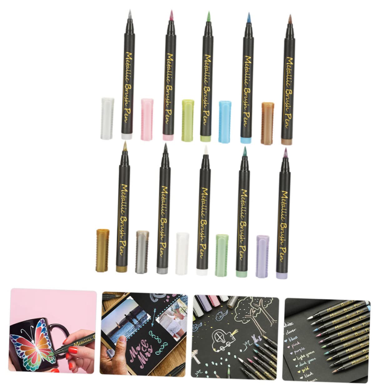 10pezzi Metallici Professionali Per Marcatura Penne Facili Usare Per e Scrapbooking