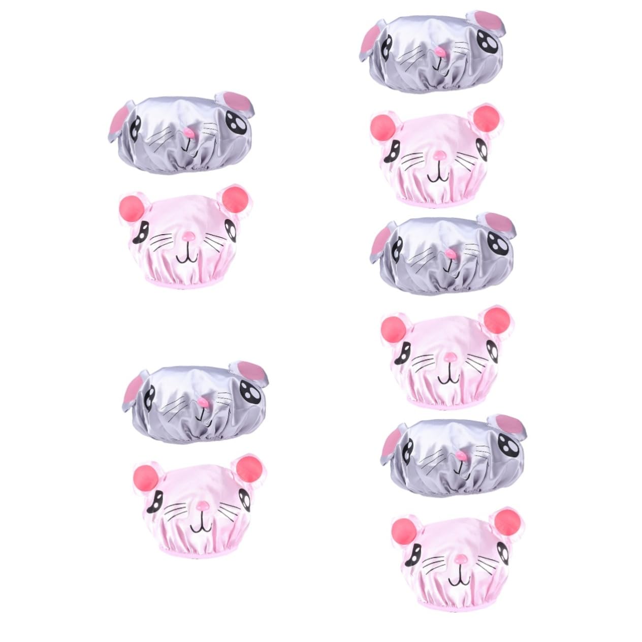 VICASKY 10piezas Gorros De Ducha Para Niño Ajustables y Reutilizables Protección Para Cabello Baño Diseño De Dibujos Animados Impermeables y Transpirables Accesorios Infantiles Para