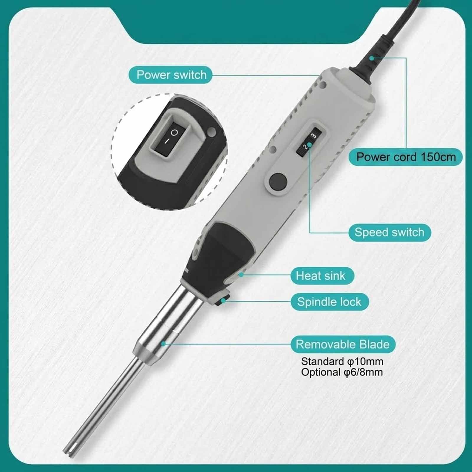 Homogeneizador-Mezclador Portátil De Laboratorio, Homogeneizador-Mezclador De Alto Cizallamiento Y Emulsionador con Cuchilla De 10 Mm, 5.000-35.000 RPM, 6 Velocidades Plugin