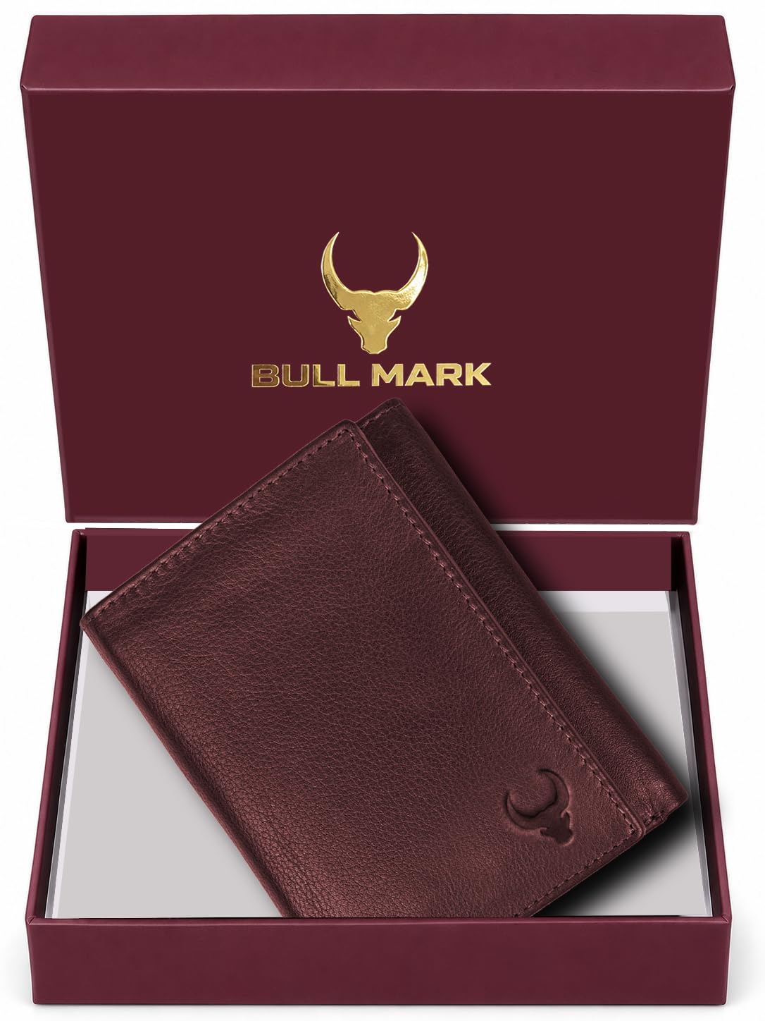 Genuine Leather RFID Blocking Trifold Wallet for Men | Handcrafted Everyday Use Wallet | Slim, Stylish & Durable Design (Maroon)-image-26