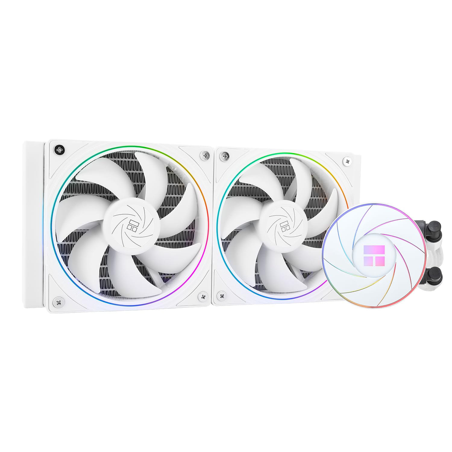 Thermalright AQUA ELITE 240 Weiß ARGB V2 CPU-Wasserkühler, 240 Aio CPU-Kühler, 2*TL-S12W PWM-Lüfter, S-FDB-Lager, ARGB-Feinblendeneffekt, für AMD/AM4/AM5, Intel LGA1150/1151/1200/2011/1700/2011