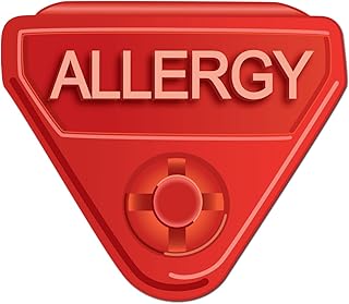 PDC Healthcare WBCLASP-AL5 1 Plastic In-A-Snap Alert Wristband Clasp, Permanent Snap Closure, Allergy Embedded Print, Latex-Free, Red (Pack of 250)