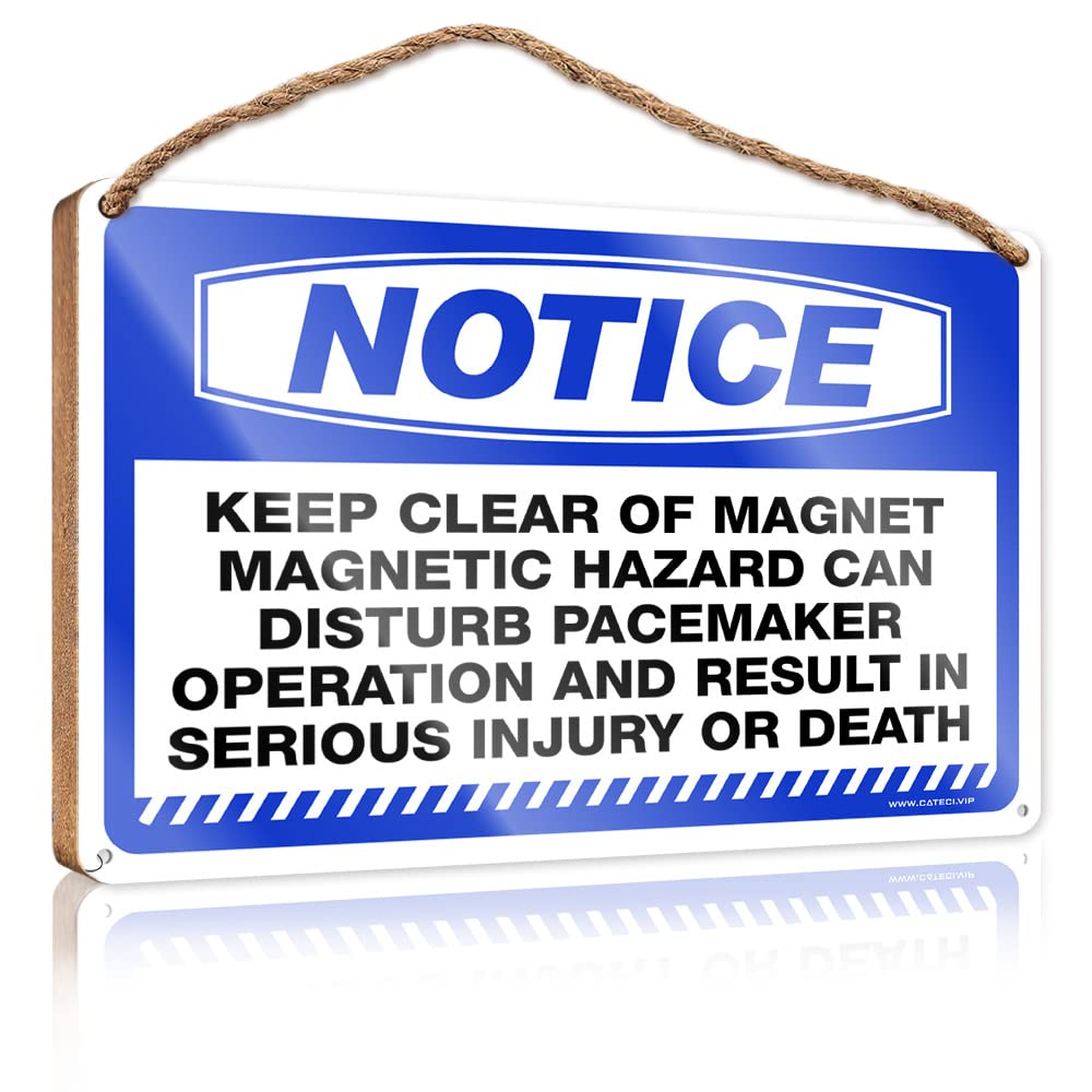 Funny Sign Decor Notice Keep Clear Of Magnet Magnetic Wooden Sign(23X35CM)