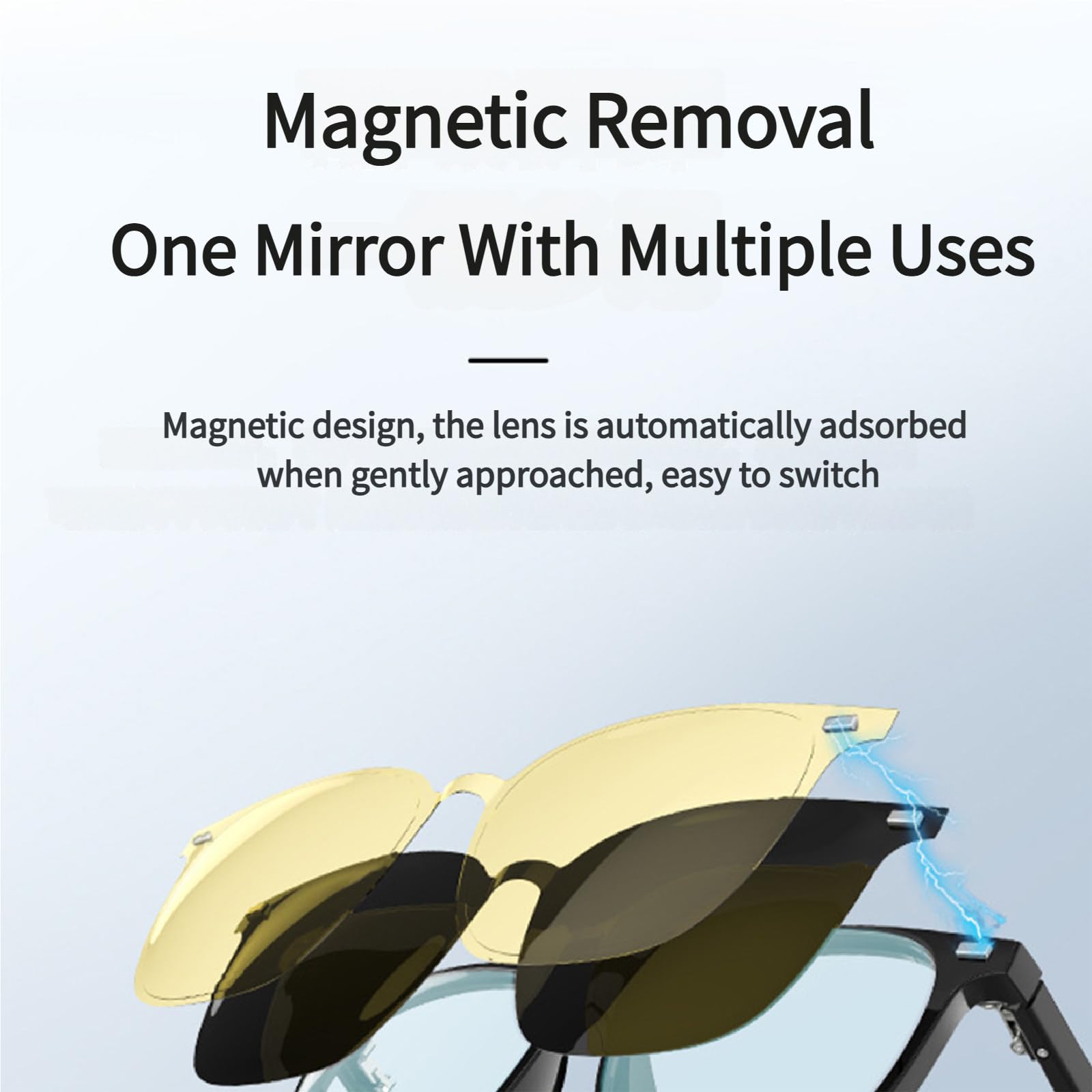Okulary przeciwsłoneczne AI Smart Bluetooth z wbudowanym zestawem słuchawkowym Bluetooth, filtrem światła niebieskiego i ochroną UV, wodoodporność IP54,Sunglasses