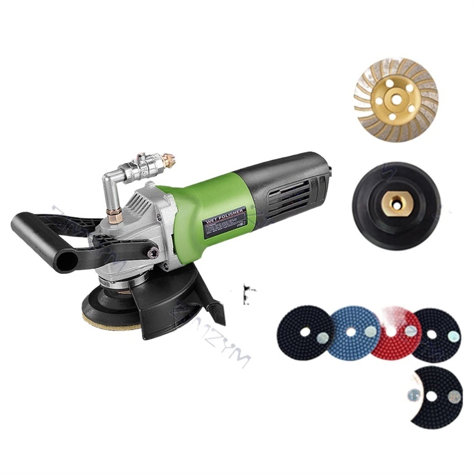 Tampone lucidante umido 800 W Hand-Hand-Head Acqua Iniezione Pietra Macchina for la lucidatura elettrica Polisole di Pietra Palestra Grinder Cemento Pavimento in marmo lucidatrice per calcestruzzo, ma