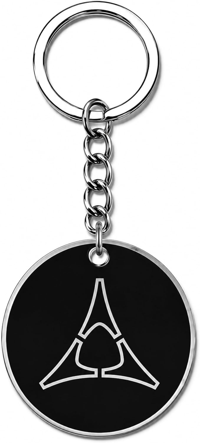 Dodge Fratzog Round Metal Keychain | Heritage Delta Emblem Key Ring | Gift for Dodge Enthusiasts | Licensed