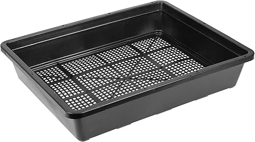 Miniatura 5 de Paquete de 15 bandejas de malla de plástico negro para iniciación de semillas, bandeja propagadora de germinación de plantas de malla de jardín,