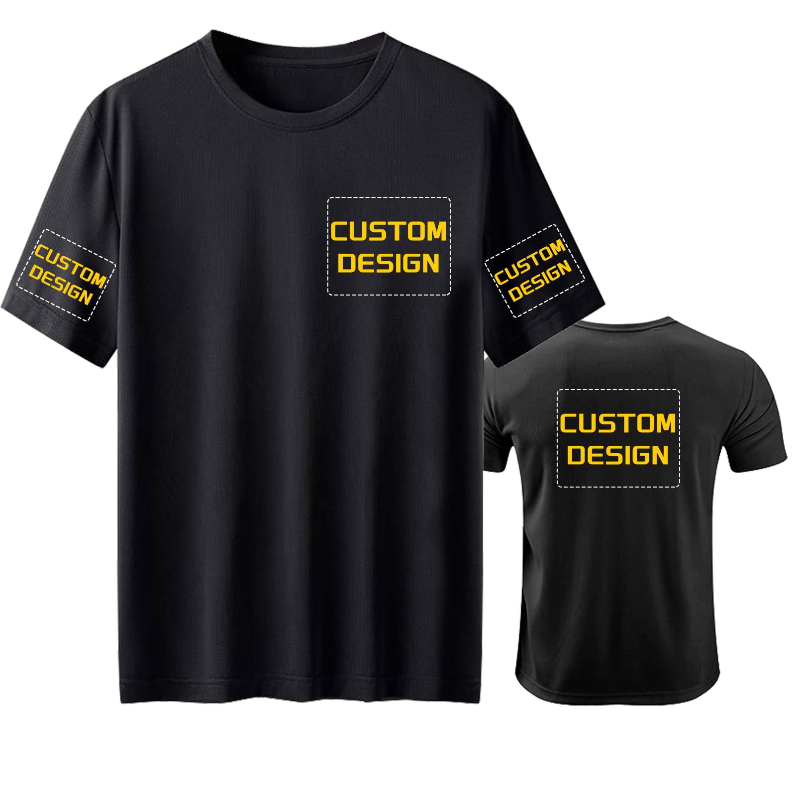 Custom Shirt, Custom Shirts Men Workout Shirts Dry Fit Moisture Wicking Short Sleeve Athletic Work T-Shirts