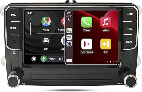 Miniatura 1 de SCUMAXCON Radio estéreo de coche de 7 pulgadas Carplay Android Auto Android 11 8-CORE 2+32G IPS Touch WiFi BT FM AM RDS GPS Navegación DSP USB