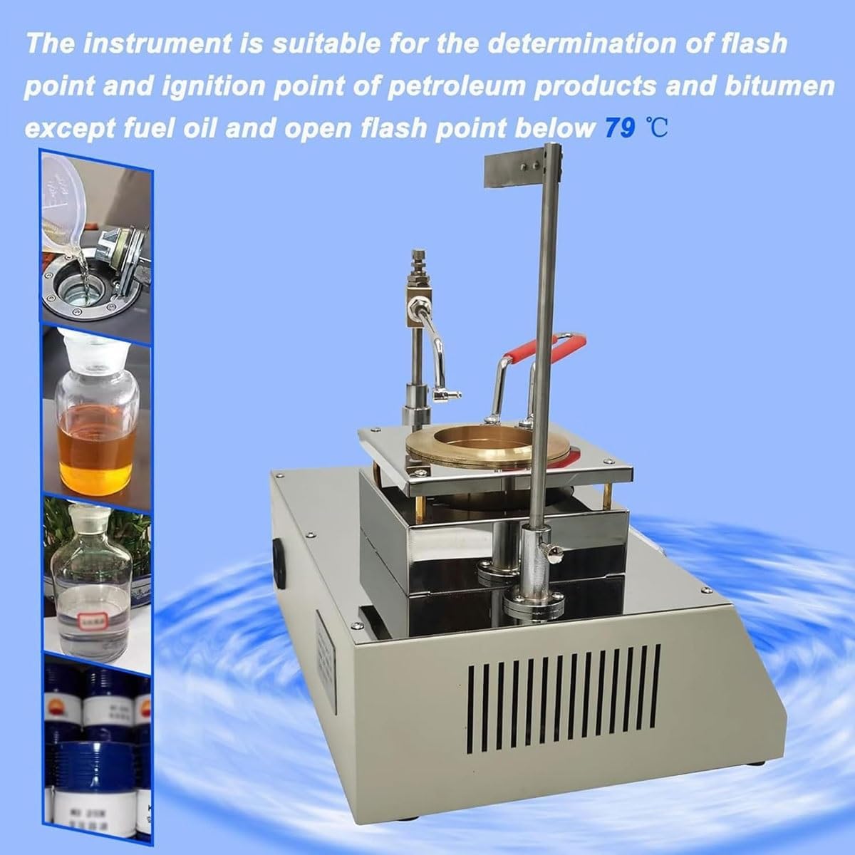 Digital Open Cup Flash Point er, Adjustable Temperature Ignit Point Analyzer, Automatic Petroleum & Asphalt uring Instrument for Crude Oil Labora Use