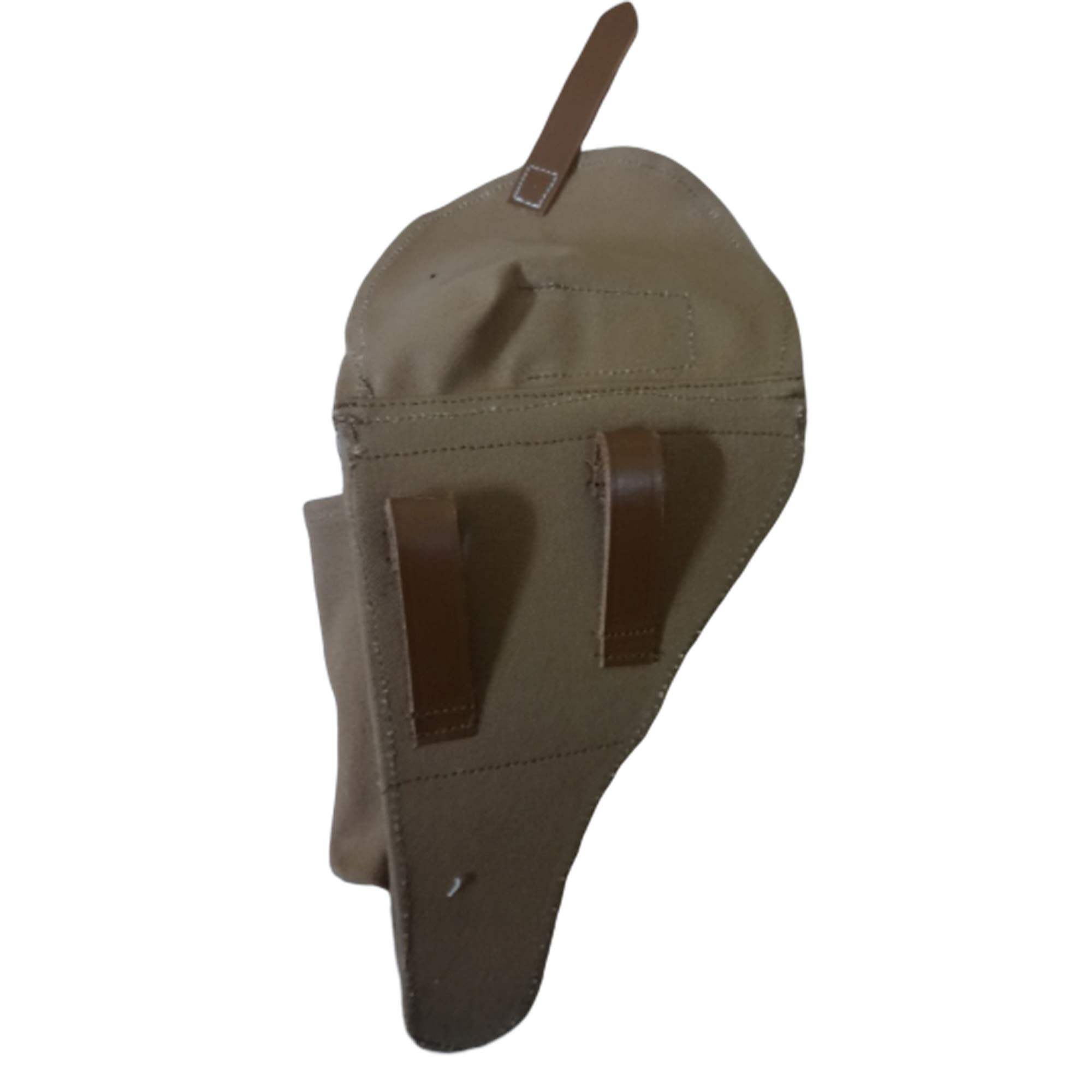 Warreplica WWII P08 Luger Holster, Khaki Canvas DAK Reproduktion, Wehrmacht/Luftwaffe Reenactment-Ausrüstung, Feld-Zubehör für 9mm Pistole, Historisches Militär-Equipment, Authentische Feldausstattung