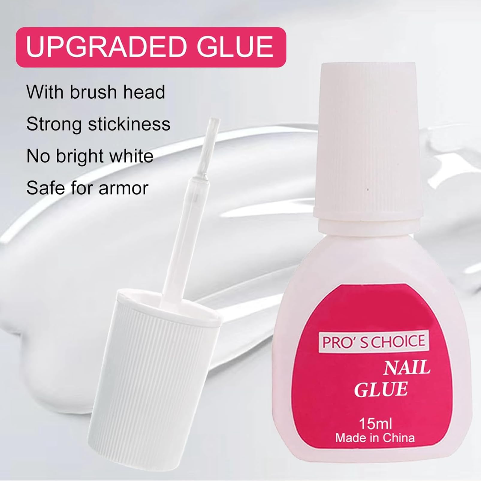 240Pcs French Tip False Nails - Short Press On Nails with White Tip for Women Girls - 15 Sizes Full Cover Stick & Glue On Reusable Square Fake Nails - French Manicure Decorations