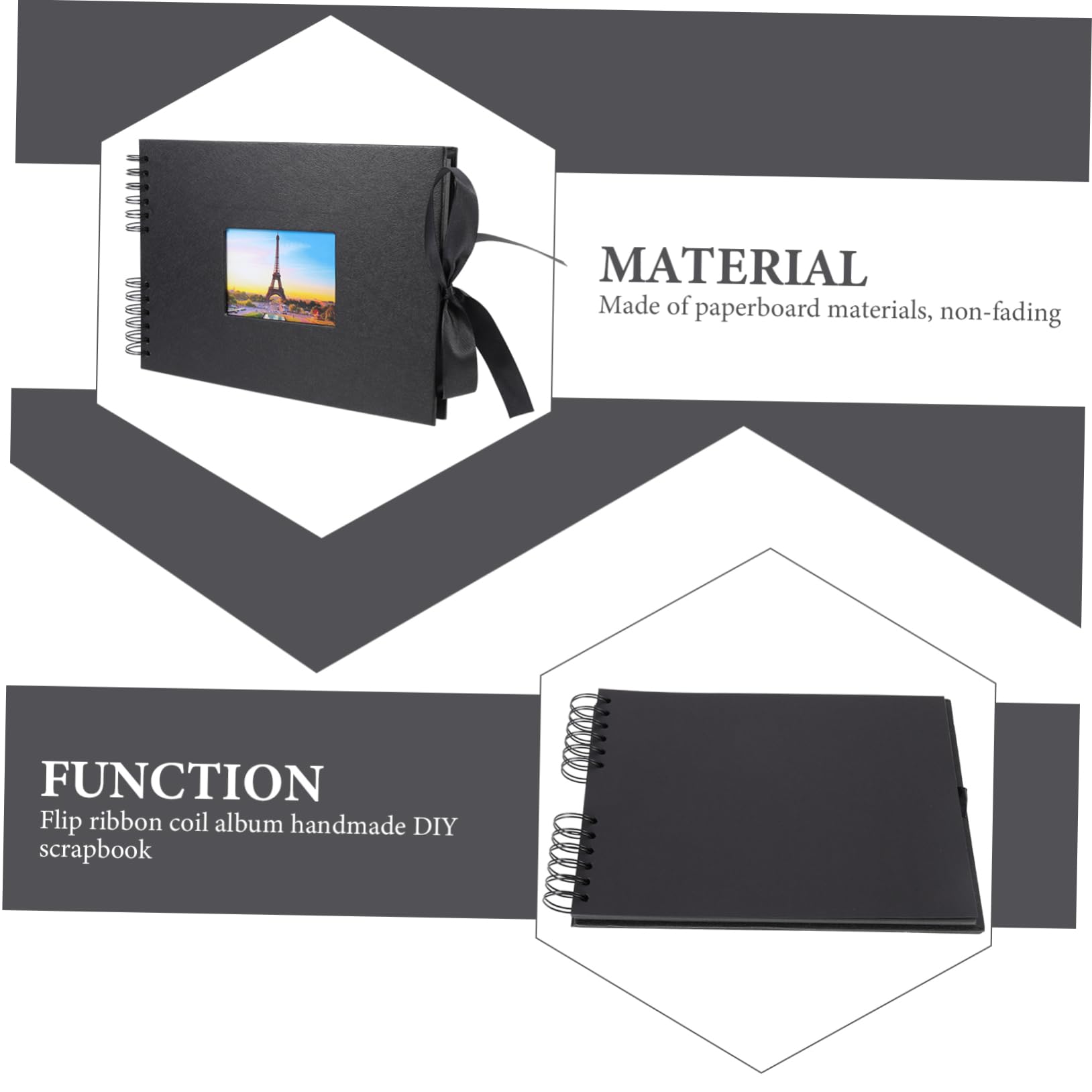 Scrapbook Album Fotografico a Spirale A4, Libro Foto | 40 Fogli, Copertina Personalizzabile in Cartoncino, Pagine Interne Modificabili, Adesivi Inclusi