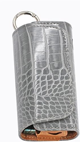 EPMANN Flip Bag Protective Shell Side Cover Double Schoolbag Leather Bag Fit for Iqos 3 DVD Storage case Color Gray