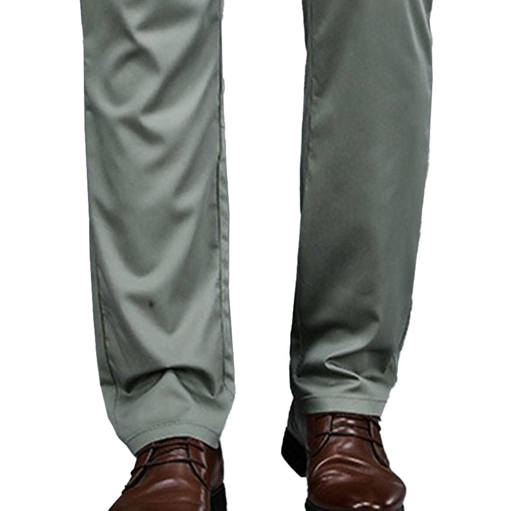 Pantaloni estivi traspiranti da uomo in seta ghiacciata gamba dritta pantaloni da lavoro casual da uomo abbigliamento da lavoro