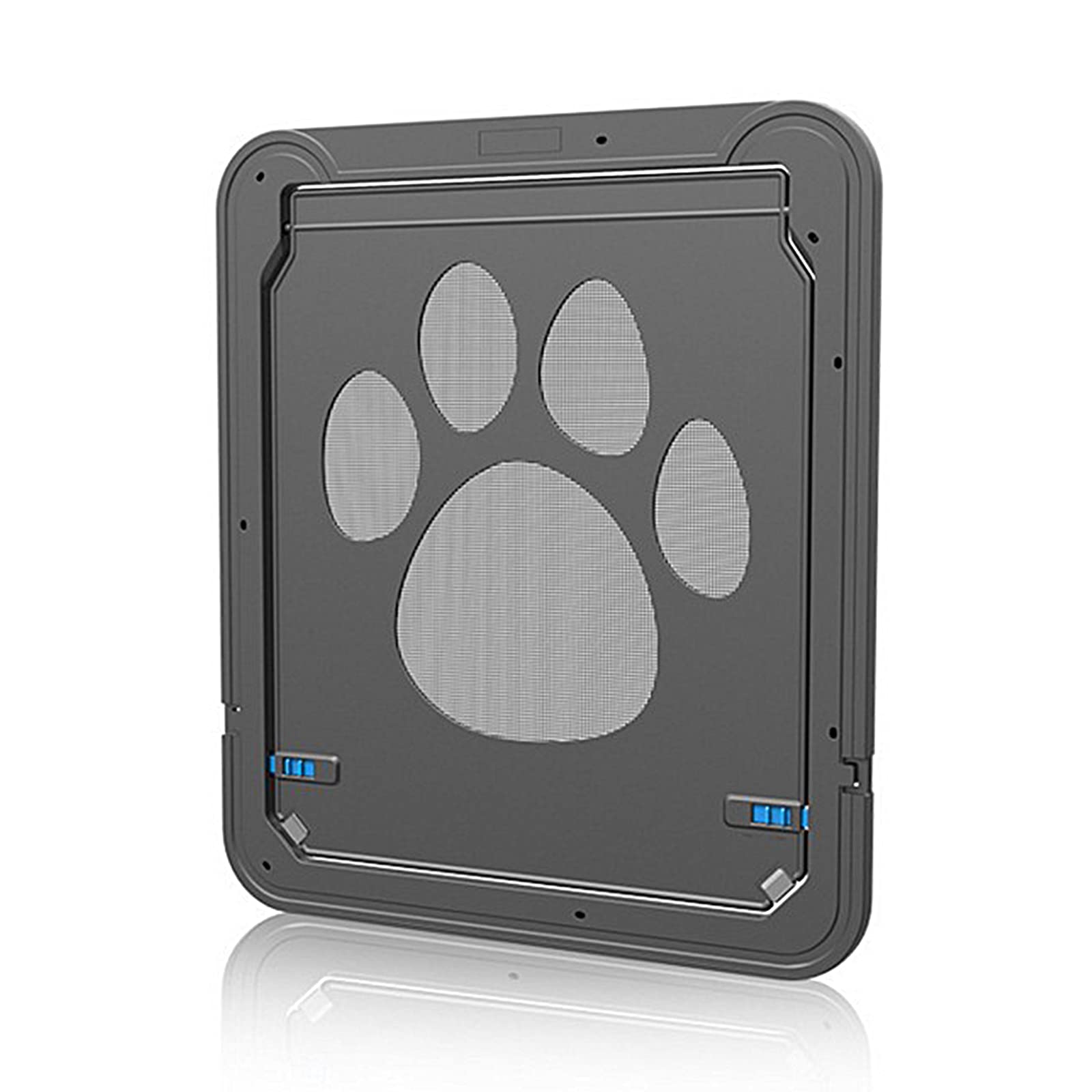 ConBlom Puerta mosquitera para animales domésticos para perro, fácil de instalar, puerta para animales domésticos, resistente, de ABS negro, 24 x 29 cm