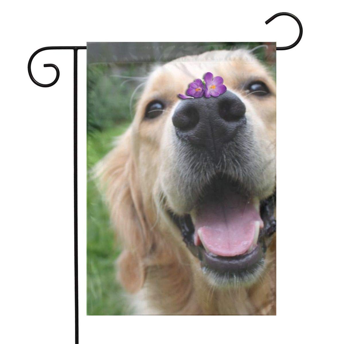 Goldie-Flagge Für Garten & Terrasse - Willkommensgrüß Mit Golden Retriever Motiv, Doppelseitig Bedruckt, Wetterfest, 30,5 X 45,7 Cm - Deko Für Hundefreunde