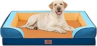Vista 30 de Comfort Expression - Cama ortopédica para perros extragrandes, 42 x 30 pulgadas, cama impermeable y de apoyo de espuma con cojines removibles, sofá