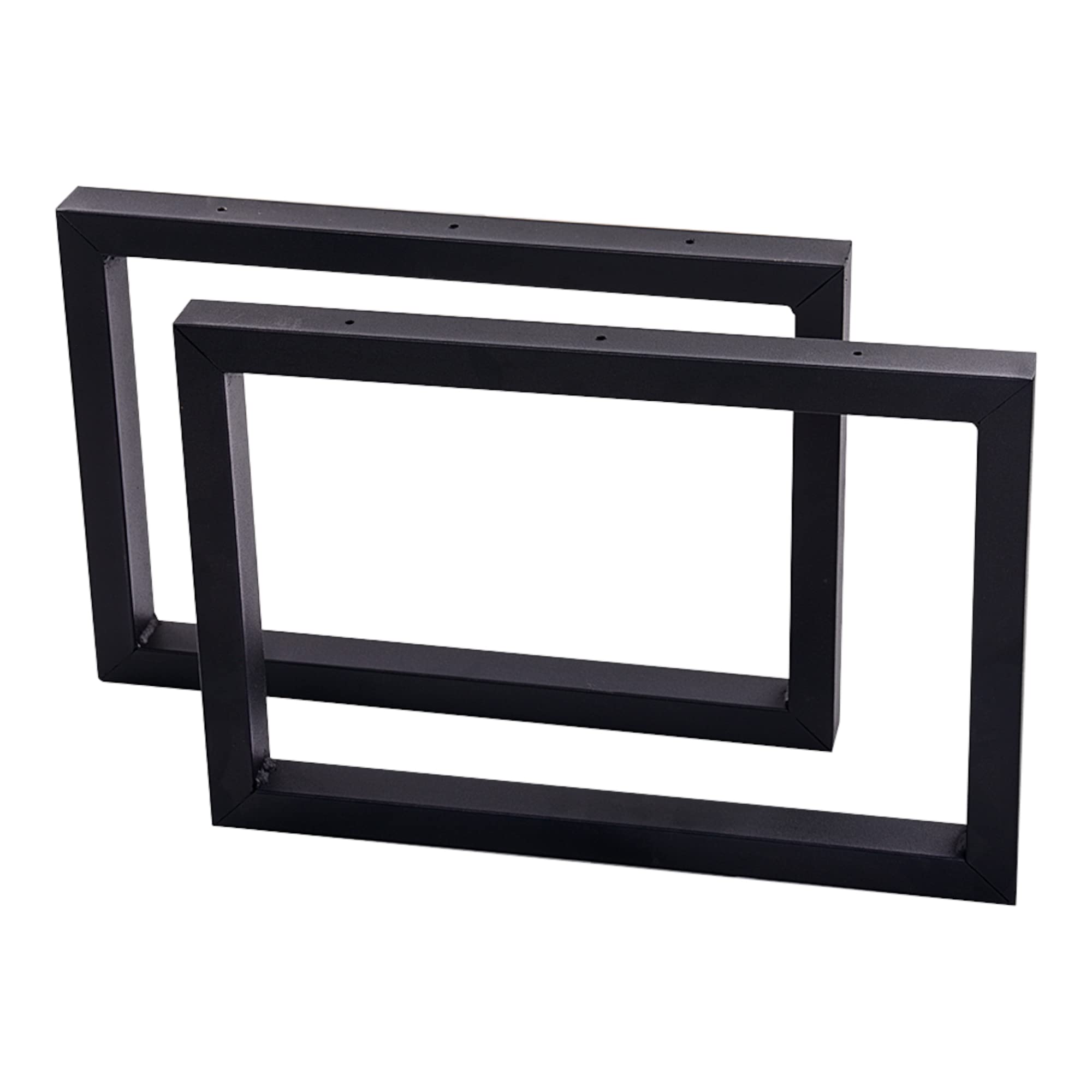 [en.casa] Tischbeine Lunderskov Möbelfüße Metall Schwarz 2 Stück Tischgestell für Sitzbank Couchtisch 2 x Tischfüße 35 x 50 cm Tischkufen Stahl