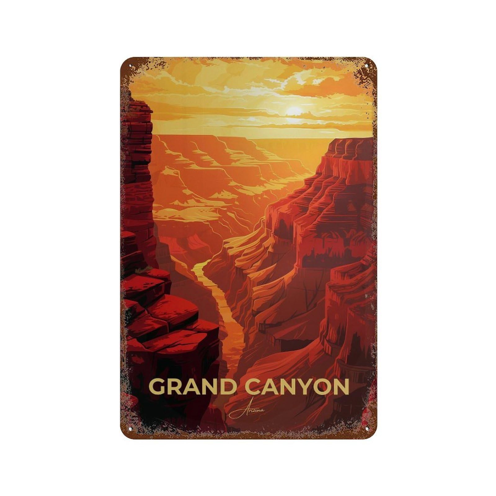 xiaoxiaoshen Grand Canyon Travel Arizona National Park (2) Wall Decor Art Metal Tin Poster Modern Home Decor Art Home Bar Shop Decorations Vintage Sign 30x20cm